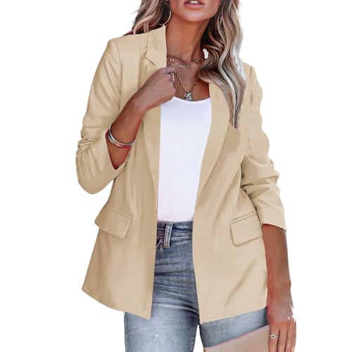 Blazers for Women Business Casual Lightweight Work Suit Jackets Trendy Long Sleeve Elegant Lapel Open Front Blazer2