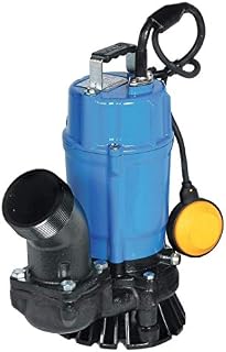 Tsurumi HSZ3.75S; Float Operated semi-Vortex Submersible Trash Pump w/Agitator, 1hp, 115V, 3" Discharge
