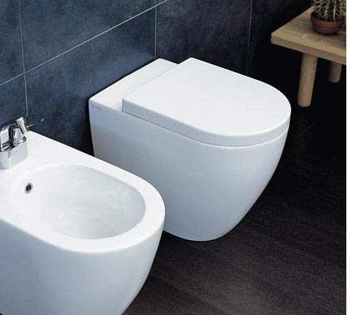WC-bril voor Flaminia Link aarde/deksel, wit, scharnieren van roestvrij staal normaal of langzaam, met scharnier/sluiting: slow (Soft Close WC-bril voor Flaminia Link aarde/deksel, wit, scharnieren van roestvrij staal normaal of langzaam, met scharnier/sluiting: slow (Soft Close