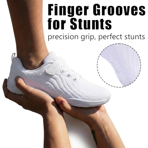Image of Girls White Cheerleading Shoes Lightweight Competition Tennis Shoes Women Hip Hop Gymnastics Dance Sneakers