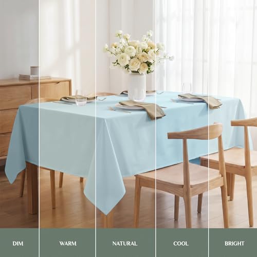 Nappe rectangulaire imperméable bleu layette antitache polyester 210g/m² - 6