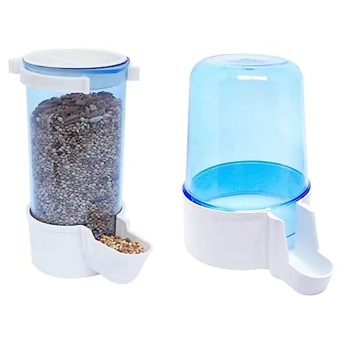 Kit Banheira + Brinquedo Espelho Com Pedra de Cálcio + Comedouro E Bebedouro Para Calopsita Agaporni
