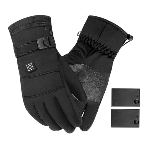 Gants chauffants à piles 3.7V avec écran tactile et 3 niveaux thermiques pour hiver