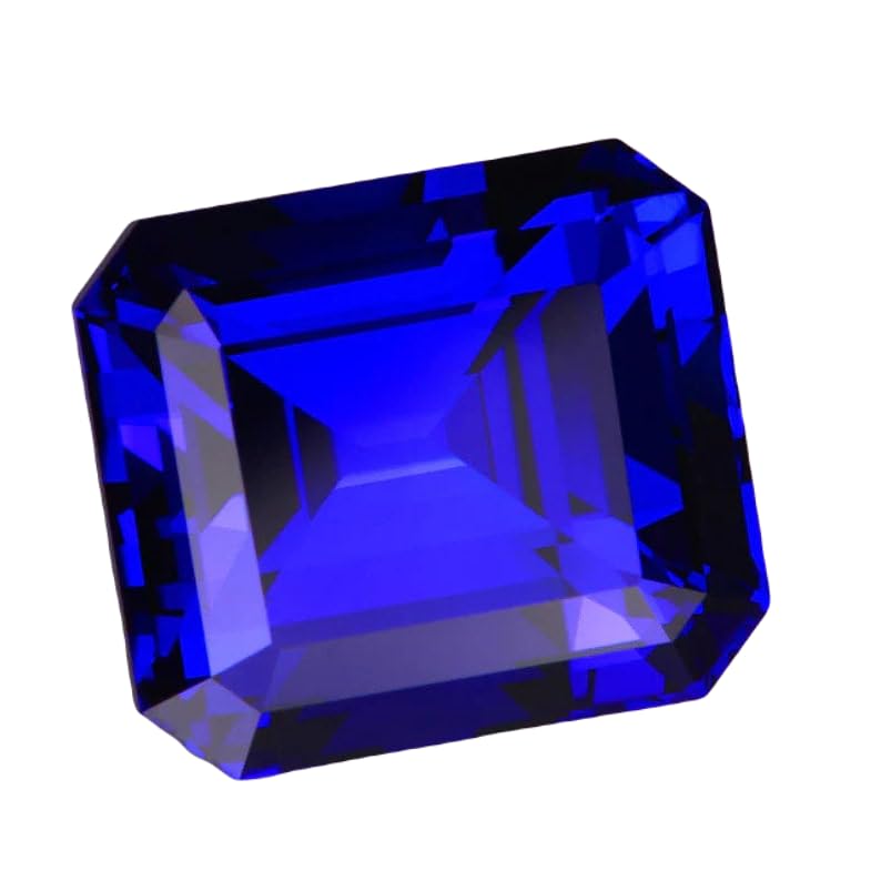 Tanzanite naturelle taillée en émeraude pour un cadeau de bijoux DIY