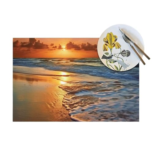 Set de table tissé en PVC lavable pour éviter les taches de repas