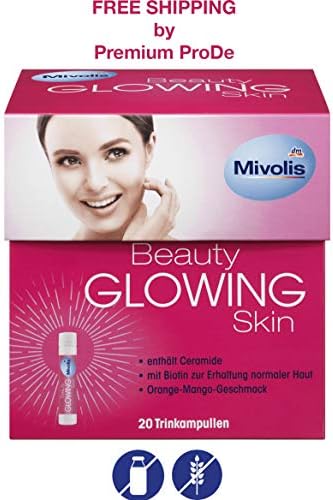 Beauty Glowing Skin - Dietary Supplement with Biotin and Ceramides - Drinking Ampoules, 20 ampoules, Mivolis / Germany