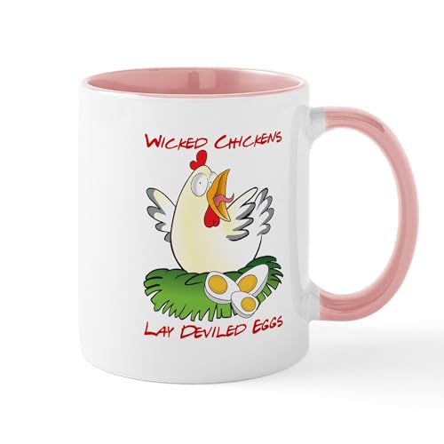 Taza de cerámica 11 oz (325 ml) color blanco interior rosa miniatura 1