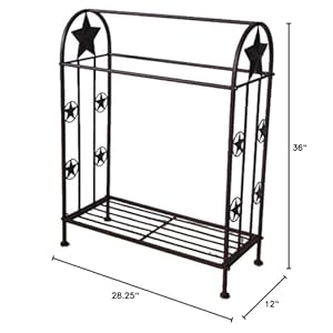 Llhome21202quiltrackwithstarsonesizebrown Urban Country Home Decor Ll home 21202 quilt rack with stars one size brown urban country home decor