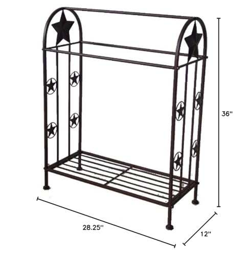 Llhome21202quiltrackwithstarsonesizebrown Urban Country Home Decor Ll home 21202 quilt rack with stars one size brown urban country home decor