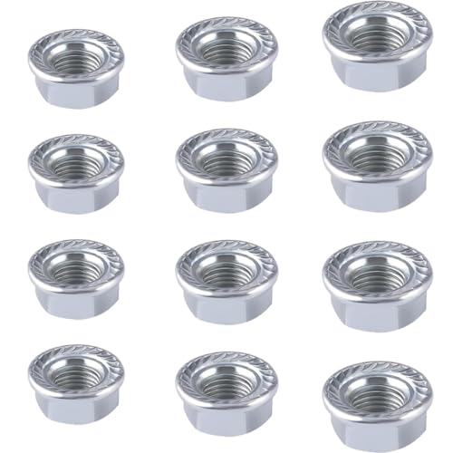 EBHO 12 Stück Flanschmutter,Fahrrad-Sicherheitsunterlegscheibe Edelstahl...