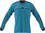 adidas Men's Referee 26 Jersey Long Sleeve, Bright Cyan/Black, 3XL
