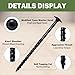 LIONMAX Lag Screws 4 Inch, Structural Wood Screw #14 x 4, 50-PCS Heavy Duty Construction Screw, Rust Resistant, Washer Head, Black Coated Exterior Wood/Lag/Timber Screws, Star Drive with Bit