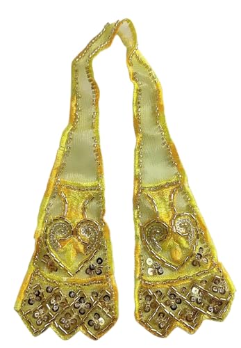 Image of Laddu Gopal Heavy Poshak with Pagdi, Patka and Choli (Size 2) l Ladoo Gopal Dress l Bal Gopal l Kanha Ji Thakur Ji Dress(Yellow)