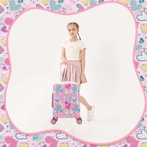 HTgroce 2 Piece Children's Suitcase 16 Inches with Travel Pillows, Hand Luggage Kids Suitcase, m - Image 6