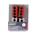 Kikkerland Cinder Block Magnets (Set of 4), Multicolored