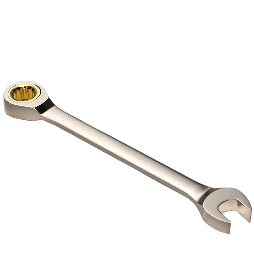 UDHSNJZG Spanner Set 1Pc Golden Ratchet Wrenches,Torque UniversalSpanners for,Metric Hand Car Repair Tools(10mm)
