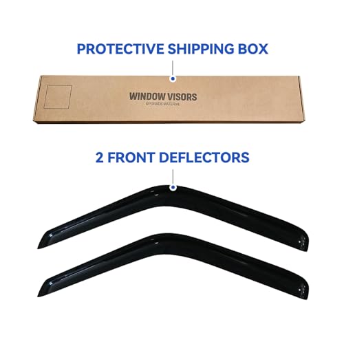 Image of Window Visors Rain Guards for 1987-1996 Dodge Dakota, Out-Channel Window Vent Wind Deflectors Visors Shades for 87-96 Dakota