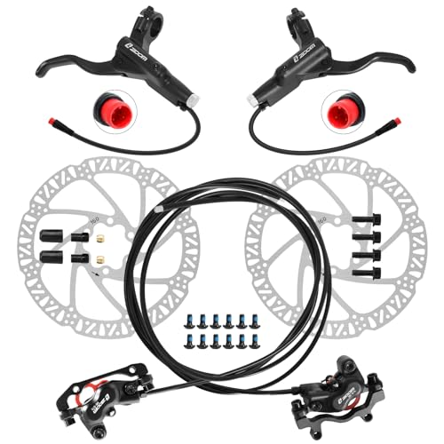 Z00M HB876E 2-PIN 4-Pistons E-Bike Electric Power-Off Hydraulic Brake Set,