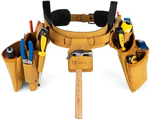 21 Pocket Carpenter Tool Belt, Tan 