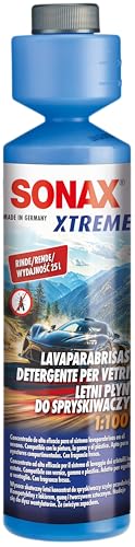 SONAX Xtreme Limpiacristales Concentrado 1:100 (250 ml) - Limpieza eficaz y Segura contra la Suciedad para limpiaparabrisas | N.° 02711410-820