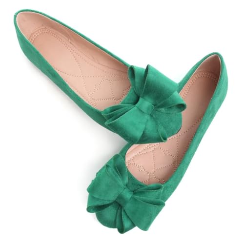 Image of TN TANGNEST Women Fashion Bowknot Flats Comfort Pointed Toe Dress Shoes