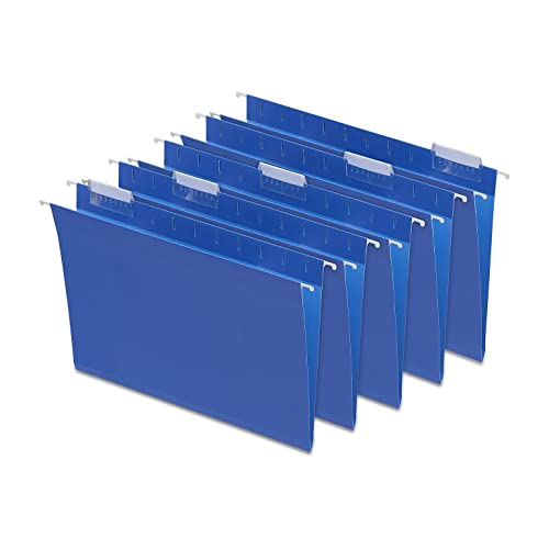 Staples 163501 Hanging File Folders 5-Tab Letter Size Blue 25/Box (163501) #TOP17