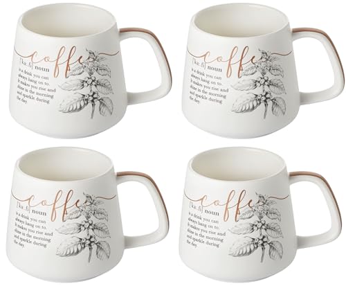 Teemando 4 bicchieri Iva New Bone China, opachi, 0,35 l, altezza 9,7 cm, diametro 7,5 cm = 4 bicchieri