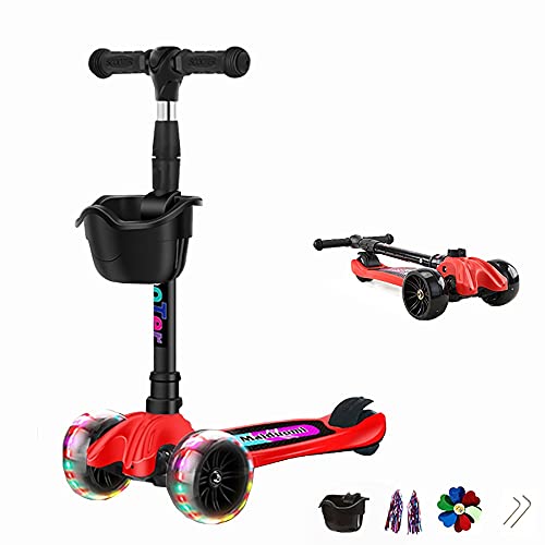 DODOBD Trottinette Enfant à partir de 3 à 14 Ans- Pliable - Charge Jusqu’à 100 kg - Trottinette à 3 Roues avec Roues à LED Clignotantes,Scooter pour Enfants,Hauteur Réglable 61-82cm Cover