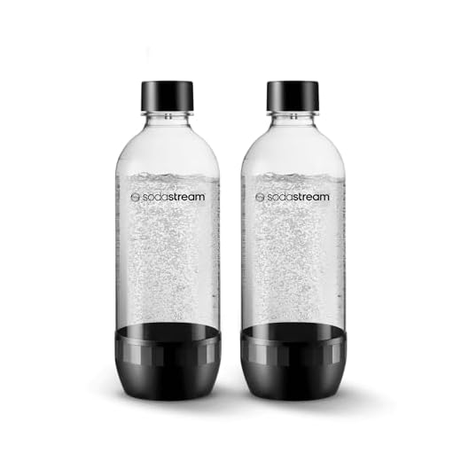SodaStream 1L Classic DWS Carbonating Bottle Black (twinpack), Pack of 2