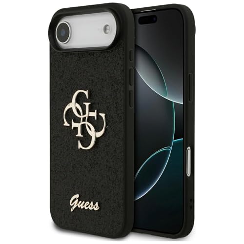 Coque iPhone 17 Air Guess à paillettes noires pour vos soirées