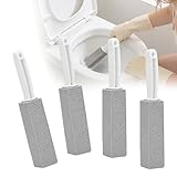 Janety Escobilla de Baño con Piedra Pómez Natural, Cepillo para Lavar Baño con Mango Largo Antideslizante, Limpieza...