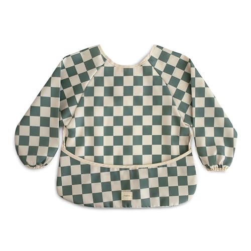 mushie Long Sleeve Baby Bib | Water Resistant...