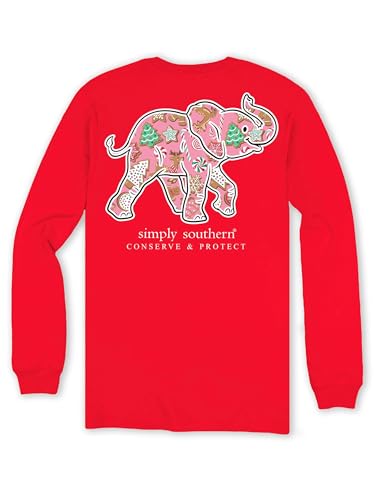 Simply Southern Elephant - Christmas Theme - Youth Long Sleeve