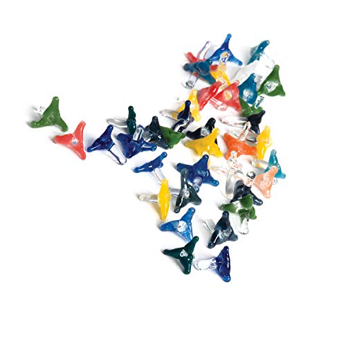 Small Jack Flower Beads, Premium Quality Hand Blown Stem Filters (50+10)