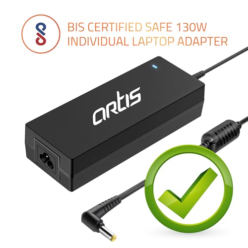 Image of AR1203 130 Watt Laptop Charger /Adapter with Power Cord Compatible with Acer Laptops (19V /7.1A, Pin: 5.5 x 1.7 mm)
