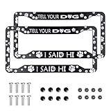 Dog License Plate Frame Cover Universal US Car Plate Holder Tag Accessories Decor for Women Man 2 Pack with Screw 12.3 x 6.3 Inch