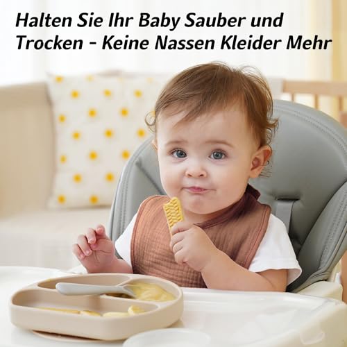 Kewlife gift Lätzchen Baby Musselin Dreieckstuch Baby Halstuch Verstellbare für Junge und Mädchen 6 Stück