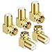 Cable Matters 5-Pack, Gold Plated Right Angle F-Type Coaxial RG6 Adapter
