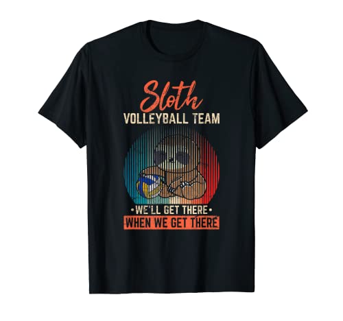 Divertido Perezoso Voleibol Equipo Voleibol Amante Voleibol Fan Camiseta