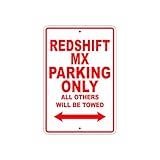 ALTA REDSHIFT MX Parking Only Towed Motorcycle Bike Chopper Aluminum Sign