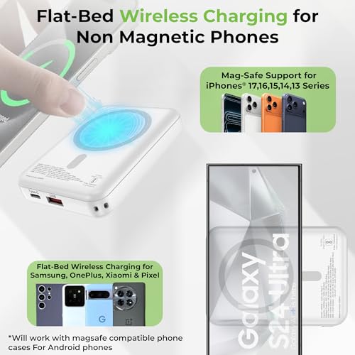 Image of UltraProlink |10000 mAh | Magnetic Mag-Safe Power Bank|Juice-Up Mag 6 |22.5W Type C Port with PD-PPS Support | Mag-Safe Charging for iPhone Series 17,16,15,14,13 | Made in India | UM1120