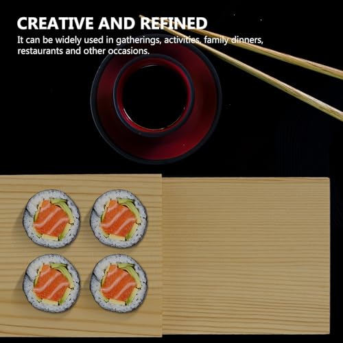 Plato de sushi de madera COHEALI superficie lisa miniatura 5