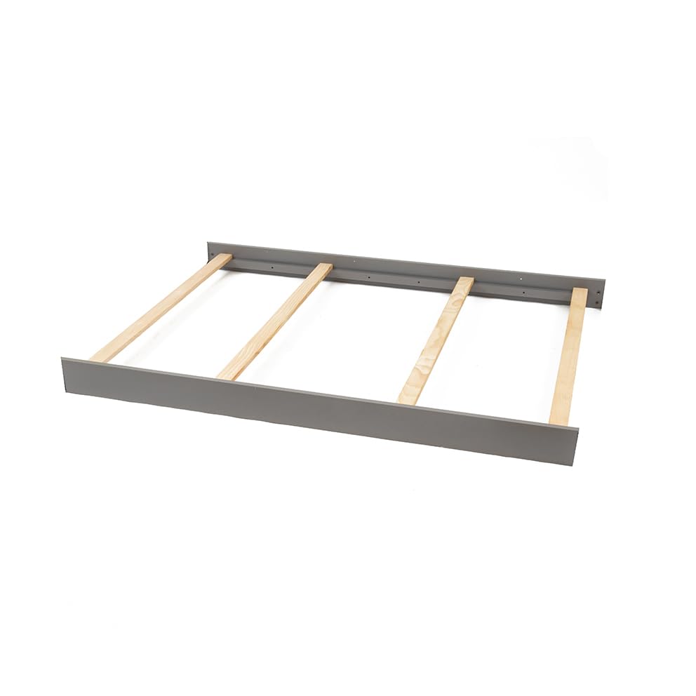 Image of Full-Size Conversion Kit Bed Rails for Monogram by Namesake, Formerly Franklin & Ben Convertible Cribs - Solid Wood Rail - Toddler & Adult Bed Rail for Full-Size Beds (Weathered Charcoal)