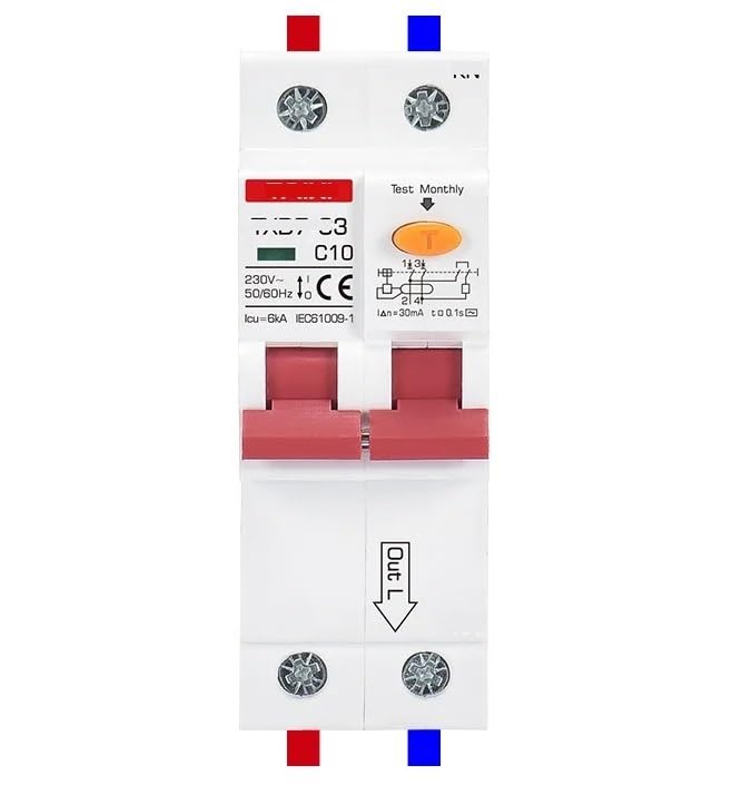 Disjoncteur 2P 20A 30mA pour protection différentielle 220V