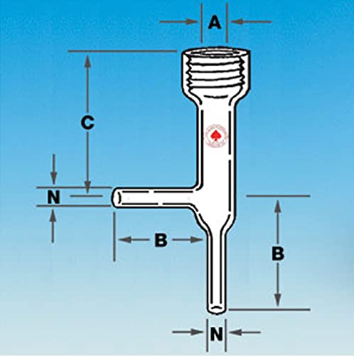 Image of 7495-08 Air Sampling Tee with Top Threaded, 50 mm OD
