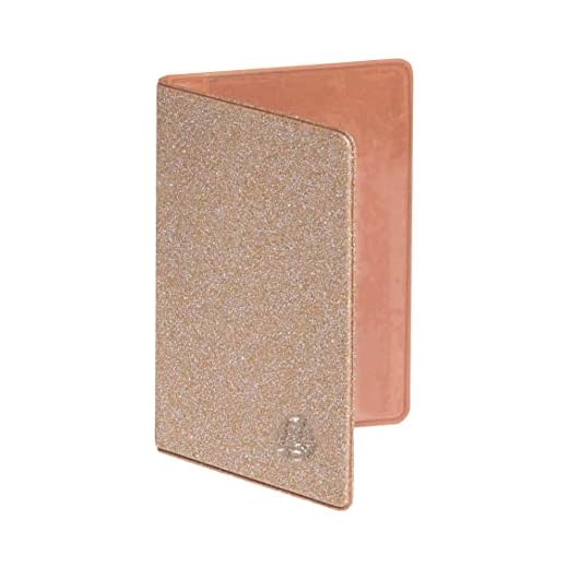 Exacompta - 5105143E - korthållare - glittrigt och lackat material - gör att du kan förvara flera transport-, kredit- eller matsal - 10 cm x 7 cm - Eden Collection - mjuka guldfärger
