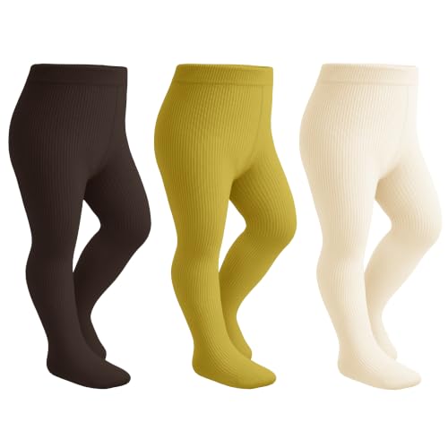Image of Stelle Toddler Girls Tights Baby Cable Knit Stockings Thick Cotton Legging