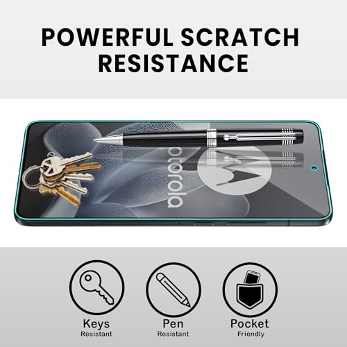 Image of FIRST MART Military-Grade Matte Tempered Glass for Motorola Edge 70-9H Screen Protector, Anti-Glare Protection, Scratch-Resistant, Bubble-Free (1 Pack)