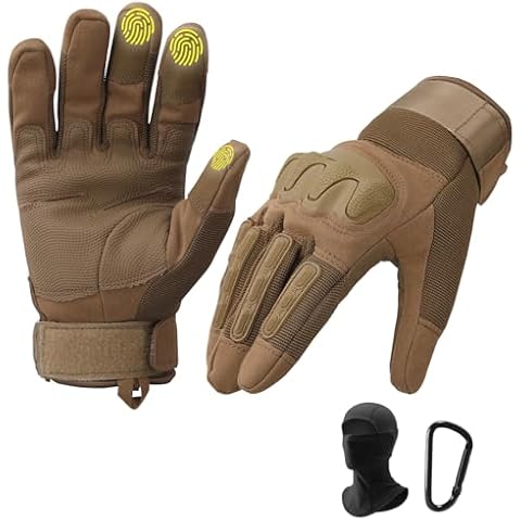 ZAIXIA Tactical Gloves for Men & Women,Motorcycle Gloves with Touch Screen, Gloves for Motorcycle Riding, Hunting,Hiking, Climbing (Come with Balaclava Face Mask) Cover