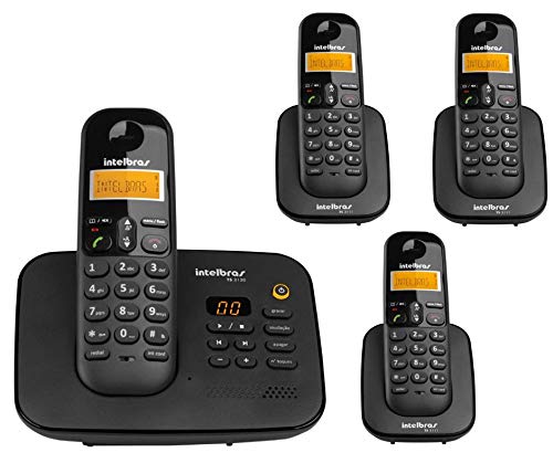 Telefone Intelbras Sem Fio Digital Ts 3130 + 3 Ramal